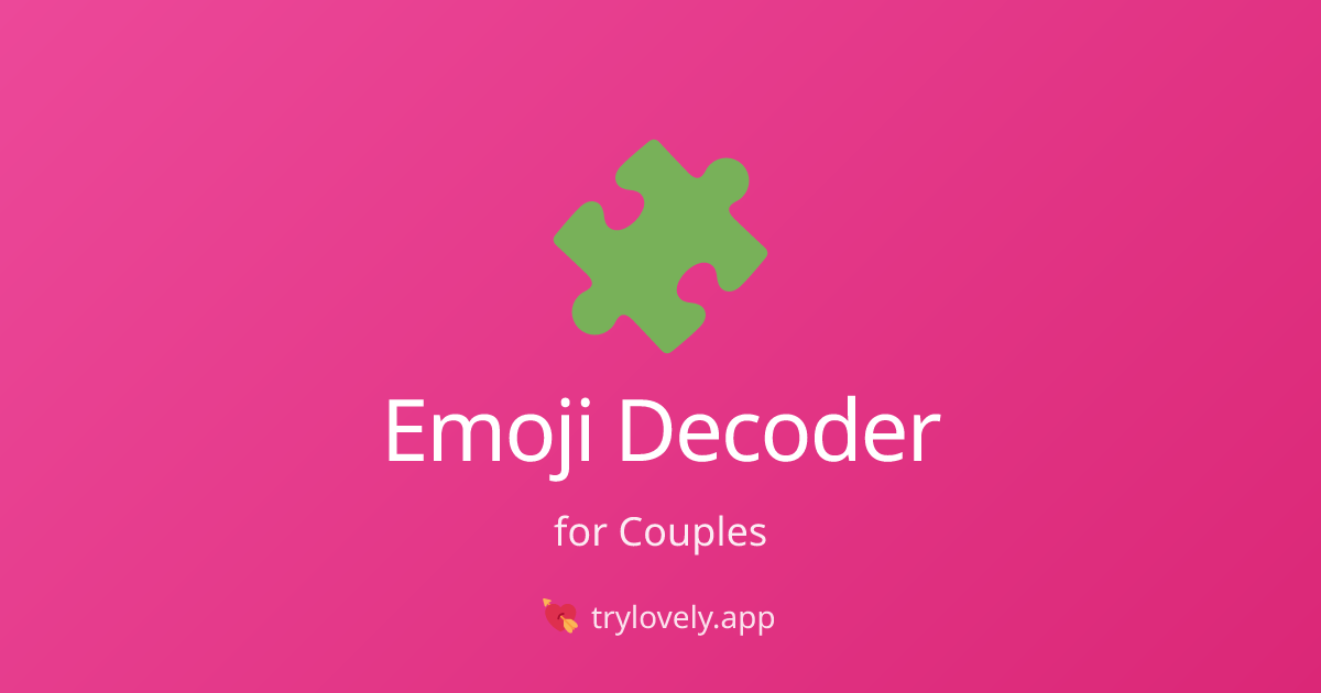 Emoji Decoder Game for Couples | Guess the Emoji Puzzle | Lovely