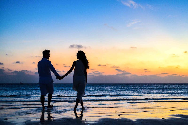 Couple enjoying a fun date night together